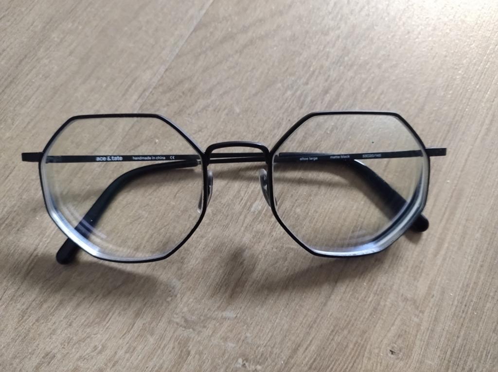 Ace & Tate Elton Large Matte Zwarte Bril, Sieraden, Tassen en Uiterlijk, Overige merken, Zwart, Ophalen of Verzenden, Zo goed als nieuw