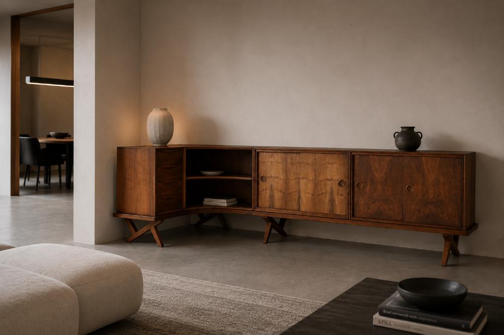 Vintage design dressoir midcentury retro jaren '60 '70, Huis en Inrichting, Kasten | Computermeubels, Gebruikt, 120 tot 170 cm