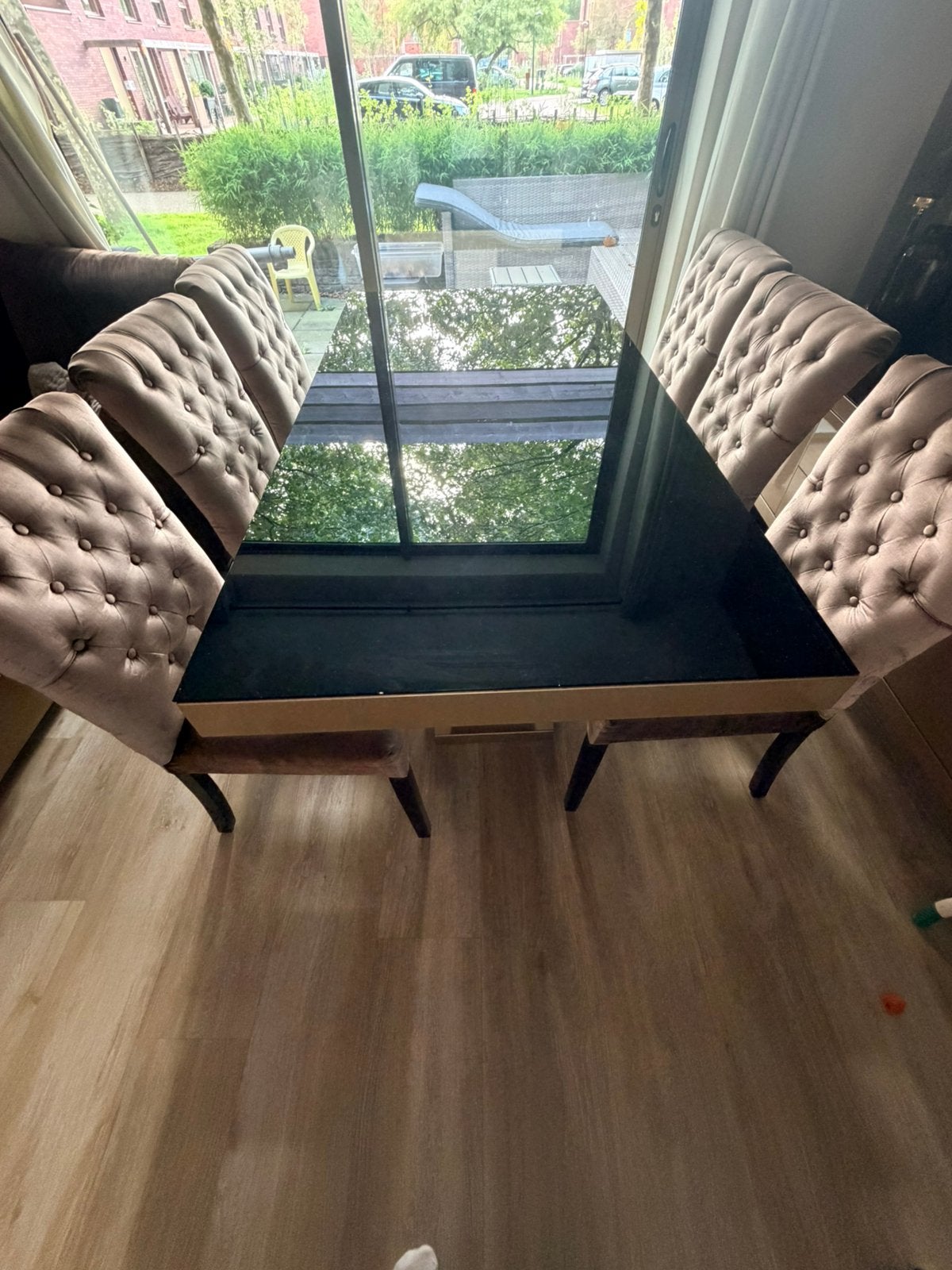 Eric kuster model met 6 stoelen, Huis en Inrichting, Ophalen of Verzenden, Zo goed als nieuw, Rechthoekig, 50 tot 100 cm