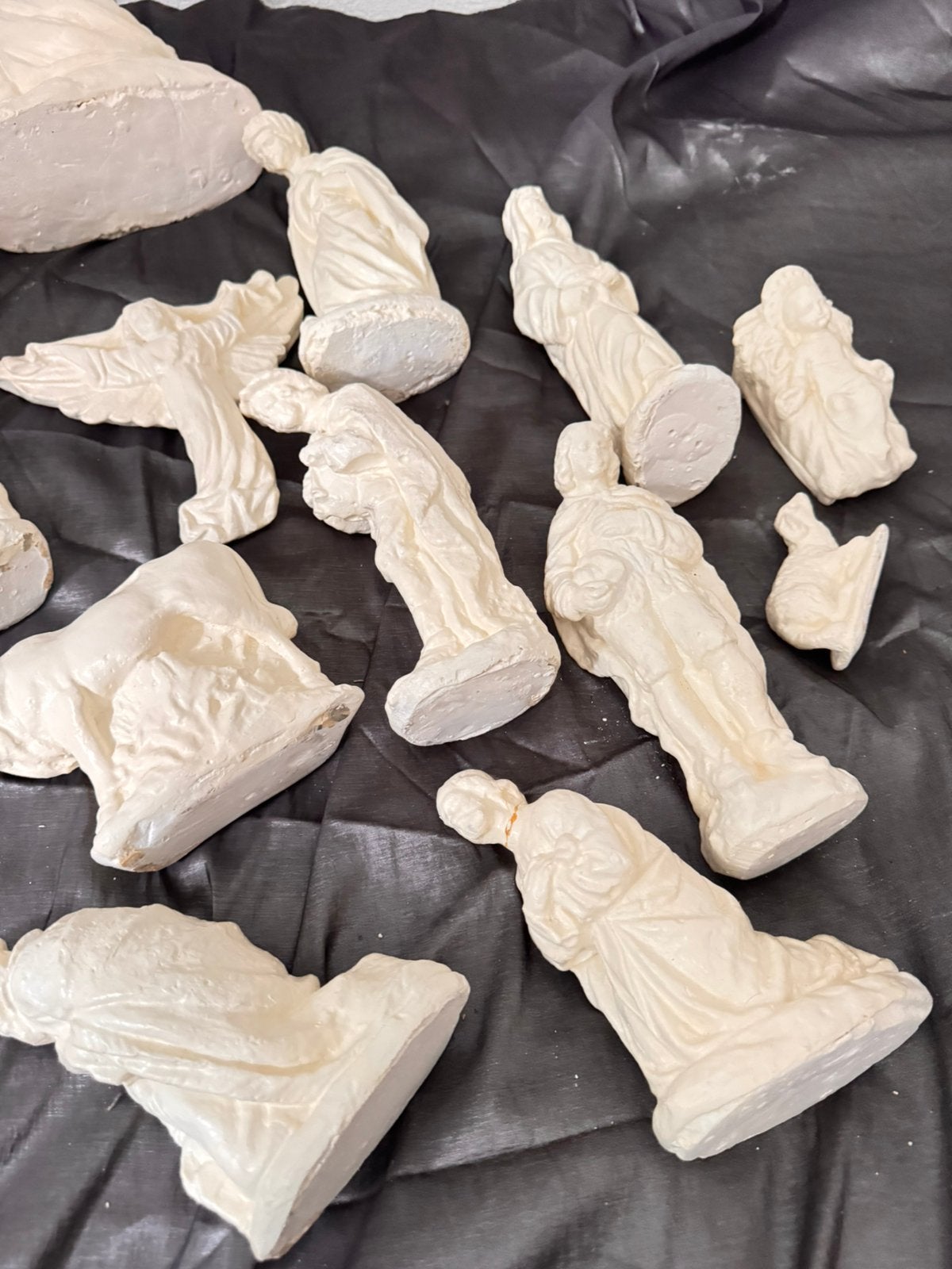 Beelden voor kerststal van gips, Ophalen, Gebruikt