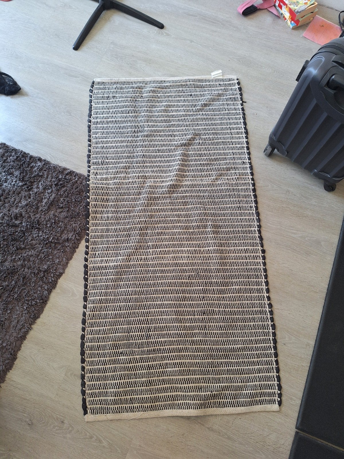Zwart-wit vloerkleed/mat van HEMA, 150x50 cm, Ophalen, Gebruikt, 100 tot 150 cm, 50 tot 100 cm