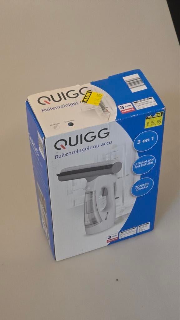 QUIGG Ruitenreiniger op accu - Draadloos en efficiënt, Huis en Inrichting, Schoonmaakartikelen, Raamwisser of Trekker, Ophalen of Verzenden