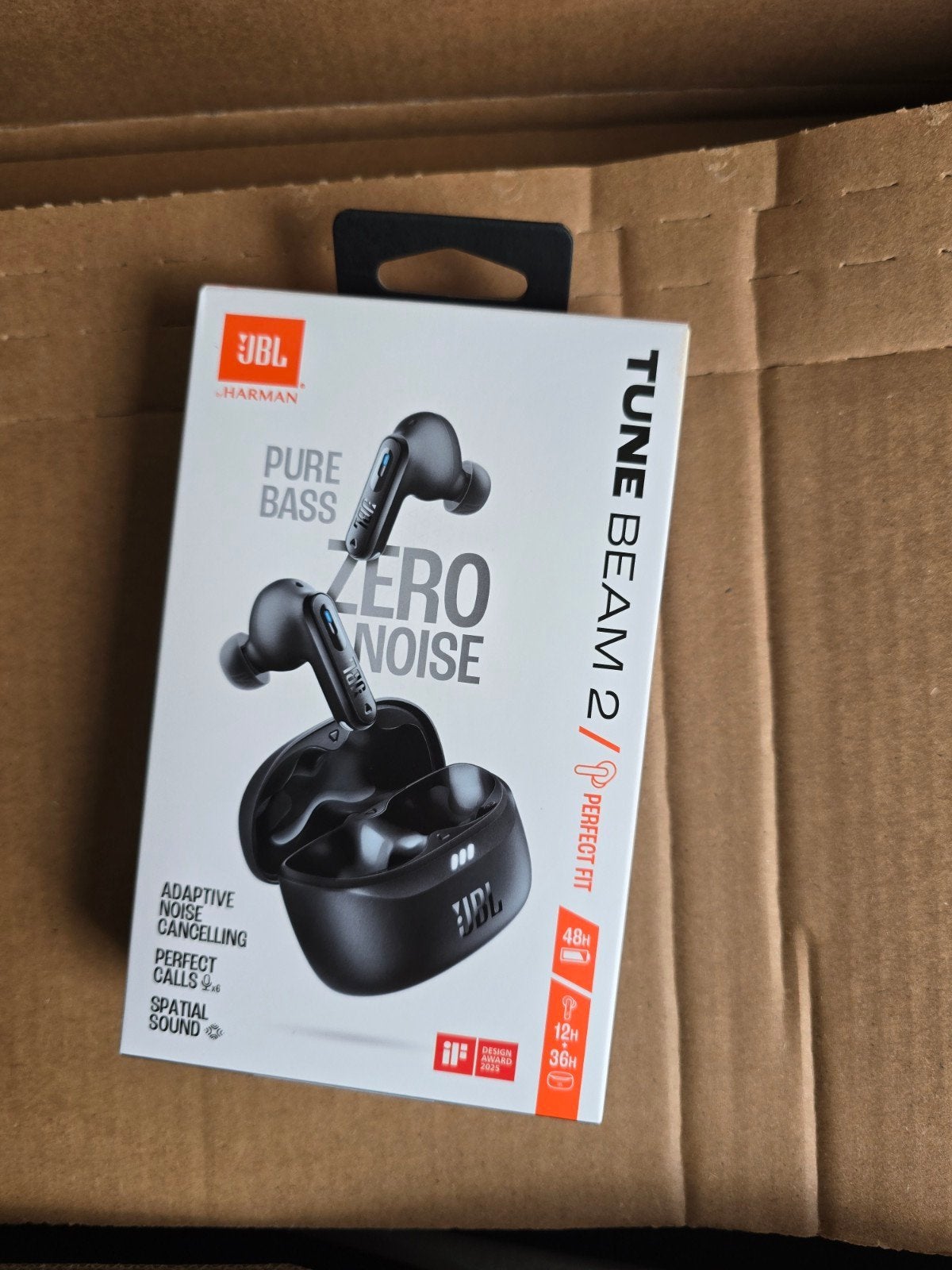 JBL Tune Beam 2 noise cancelling oortjes, Telecommunicatie, Zwart, In gehoorgang (in-ear), Nieuw, Ophalen of Verzenden
