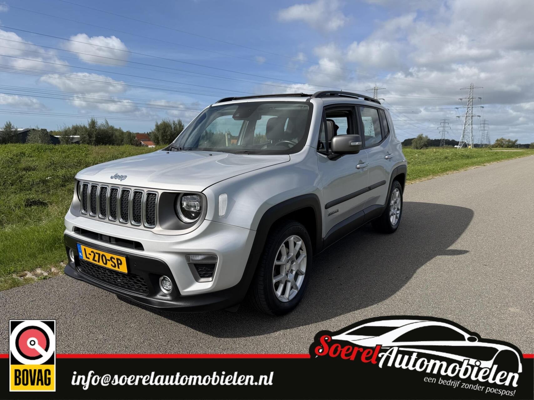 Jeep Renegade 1.0T Limited, Auto's, Voorwielaandrijving, Met garantie (alle), Leder, Bedrijf