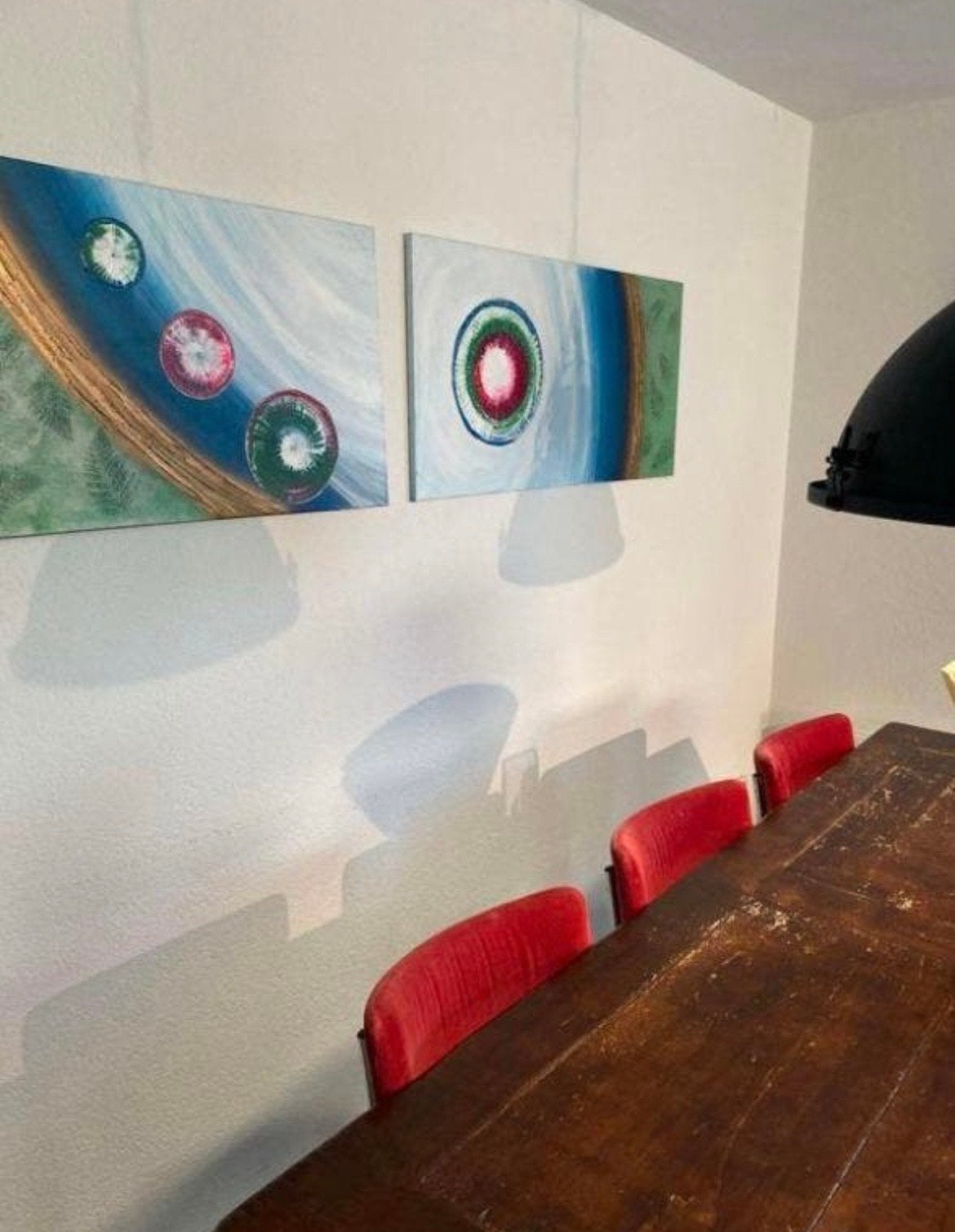 Abstracte schilderijen set van 2 - Ksavera 2022, Ophalen