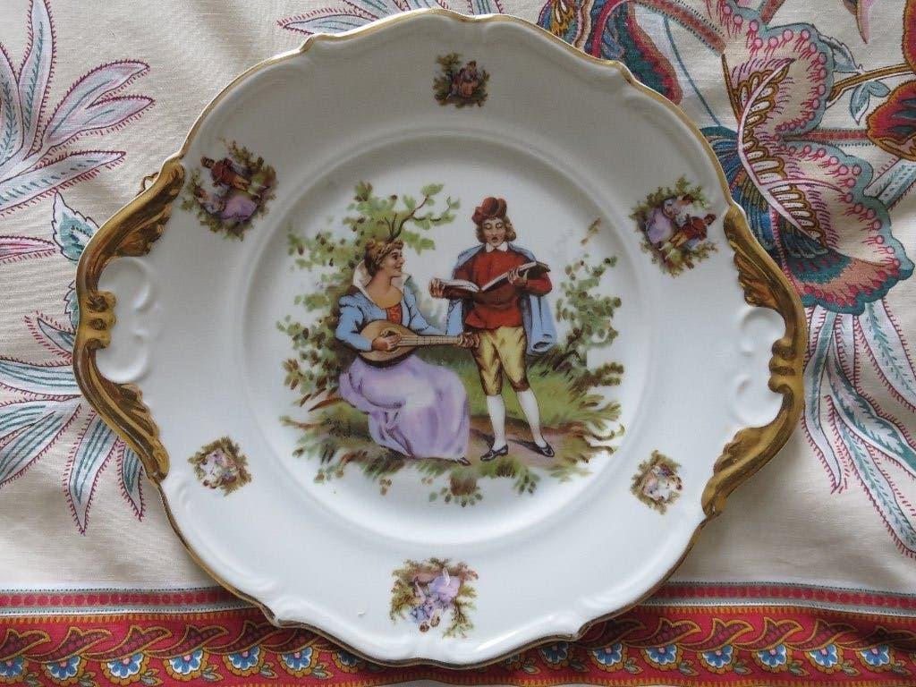 mooi porselein wandbord 27/25 cm, Ophalen of Verzenden