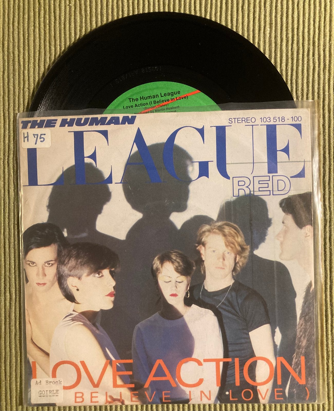 The Human League - Love Action, Cd's en Dvd's, Vinyl Singles, Gebruikt, 7 inch, Ophalen of Verzenden, Pop