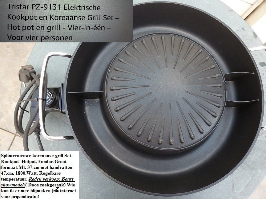 Nieuw.Koreaanse Grill.Fonduepan.Hot-Pot.1800.Watt.220.Volt., Ophalen of Verzenden, Nieuw, Minder dan 45 cm