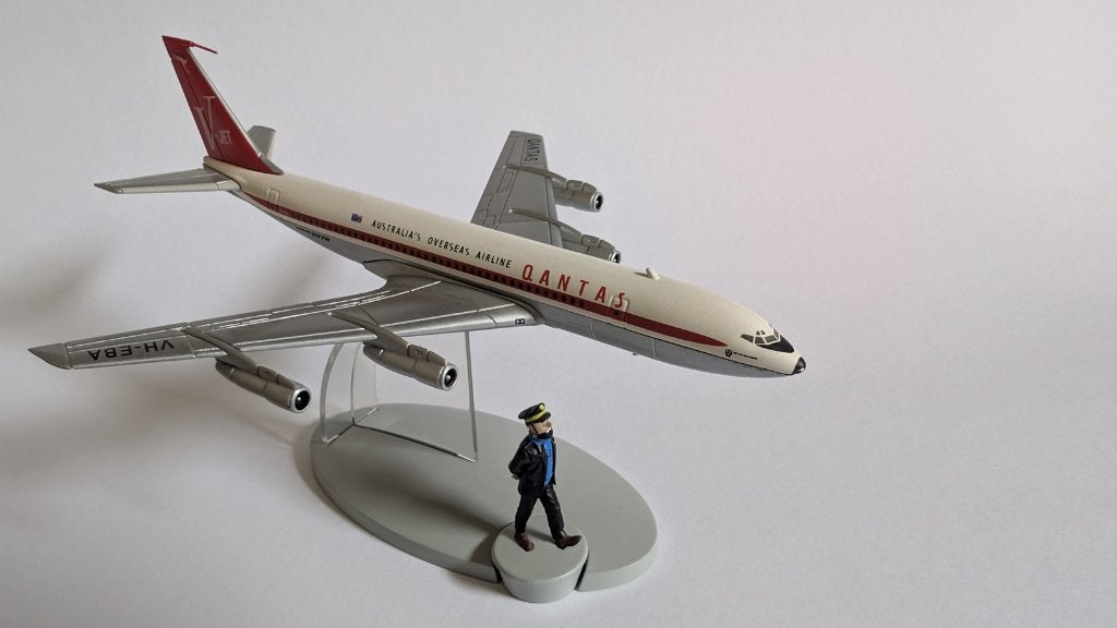 Kuifje - Qantas Boeing 707, Ophalen of Verzenden, Kuifje, Zo goed als nieuw, Beeldje of Figuurtje
