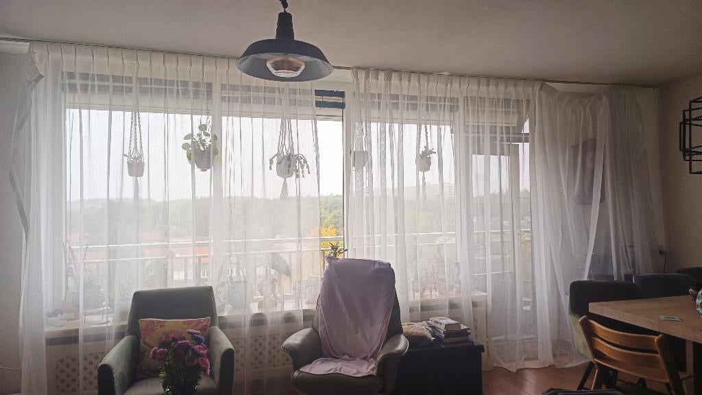 Witte Vitrage te koop, Ophalen, 200 cm of meer, Wit, Zo goed als nieuw