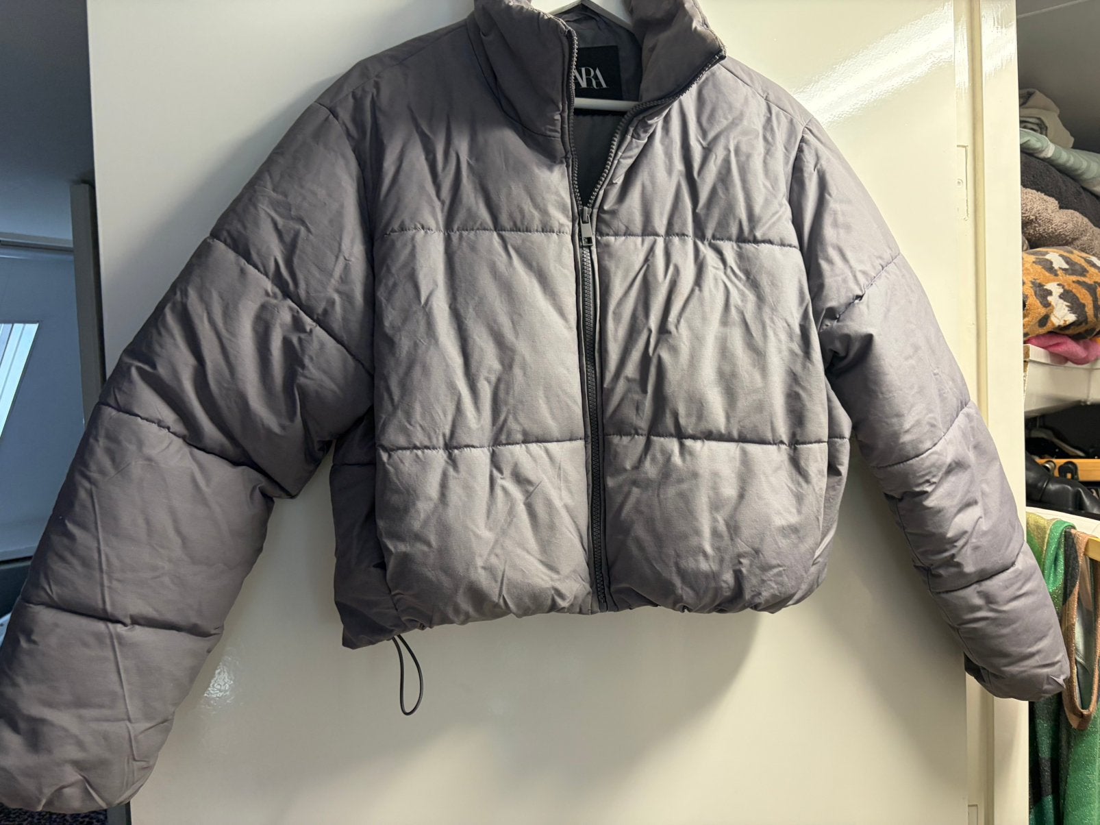 Zara winterjas mt S, Ophalen of Verzenden, Zo goed als nieuw, Maat 38/40 (M), Grijs