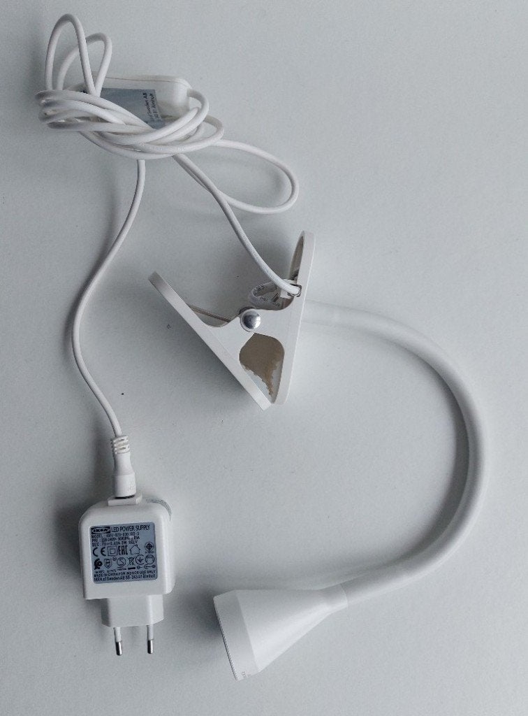 LED Klemlamp Ikea (z.g.a.n.), Overige typen, Ophalen of Verzenden, Zo goed als nieuw, Metaal