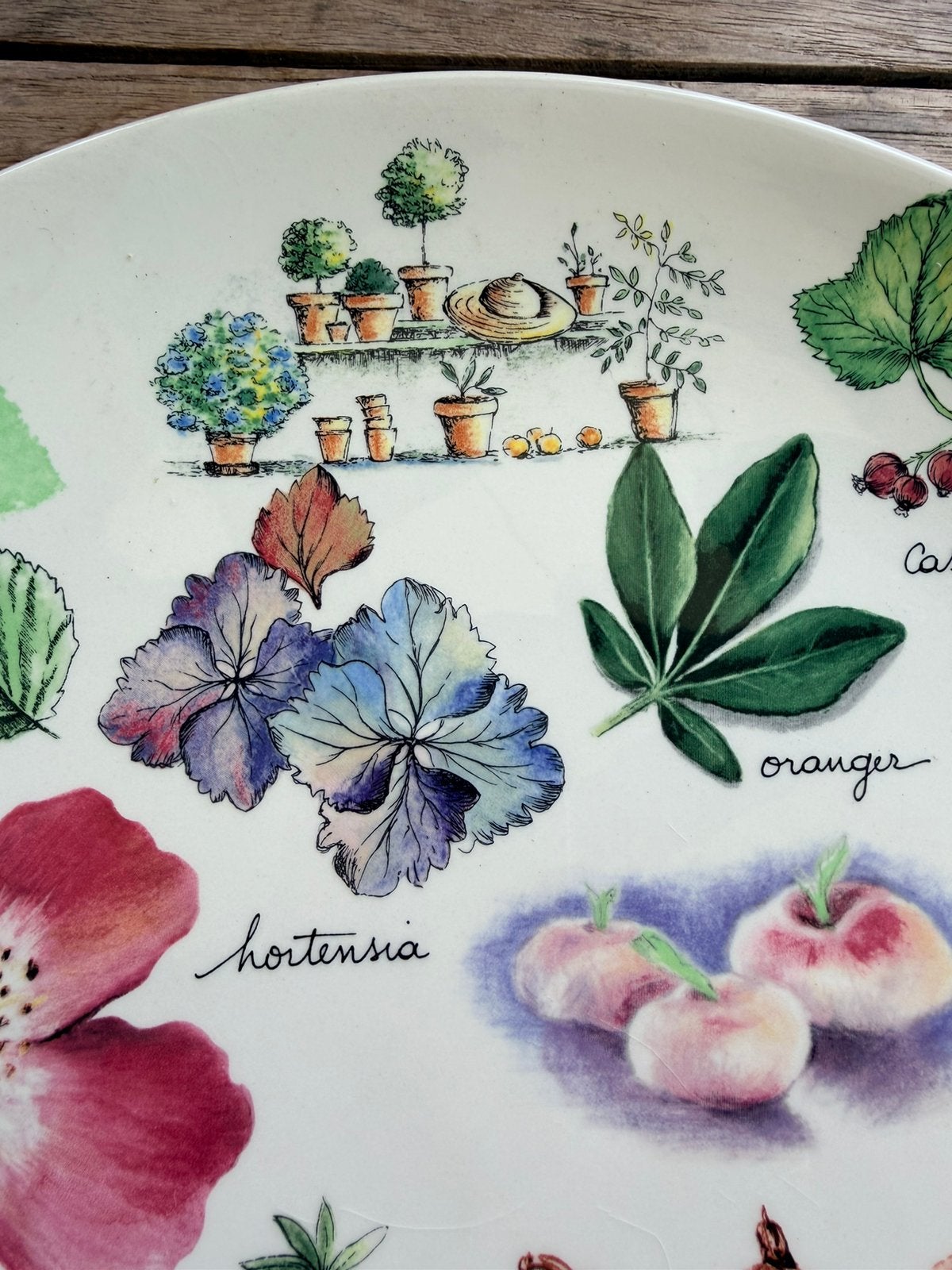 Gien COULEURS DU TEMPS ronde taartschaal, Huis en Inrichting, Keuken | Servies, Ophalen of Verzenden, Overige stijlen, Aardewerk