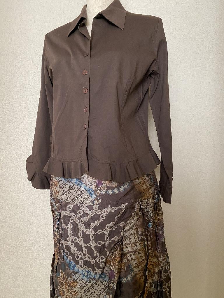 Rok La Ligna Bruin tinten Maat 44, Kleding | Dames, Rokken, Bruin, Maat 42/44 (L), Ophalen of Verzenden, Zo goed als nieuw