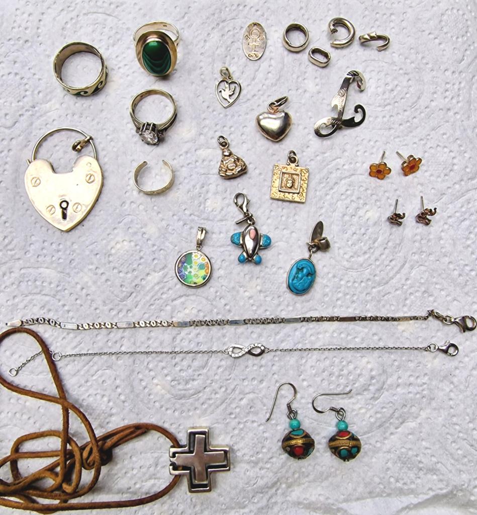 Diverse zilveren sieraden, Gebruikt, Ophalen of Verzenden, 17 tot 18, Dame of Heer