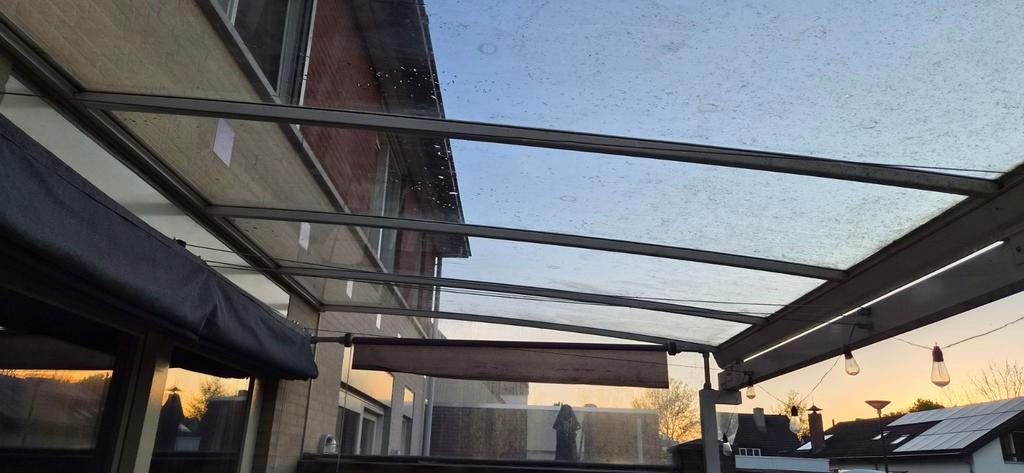 Veranda/Terrasoverkapping met glazen dak, Tuin en Terras, Overkappingen, Ophalen, Gebruikt, Veranda