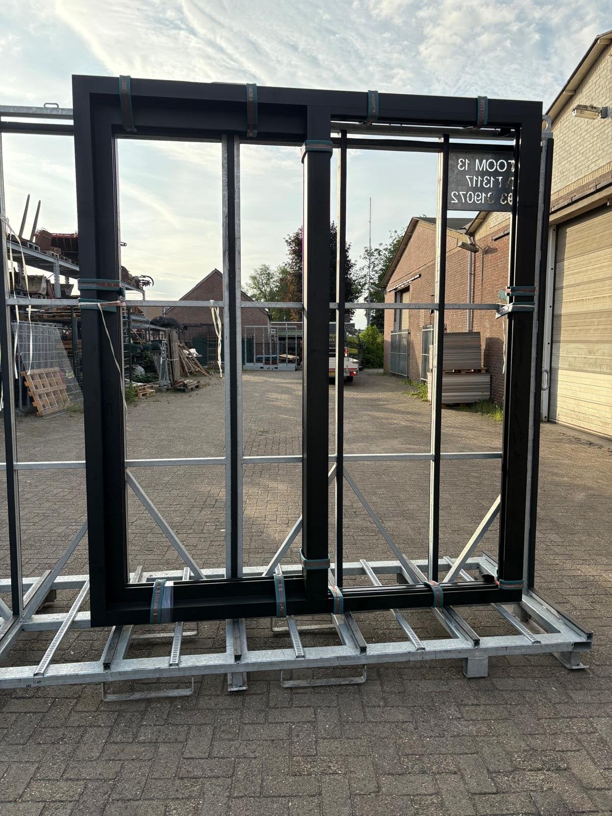 Aluminium schuifpui- Nieuwstaat, Gevelraam of Ruit, Nieuw, Dubbelglas, 120 tot 160 cm