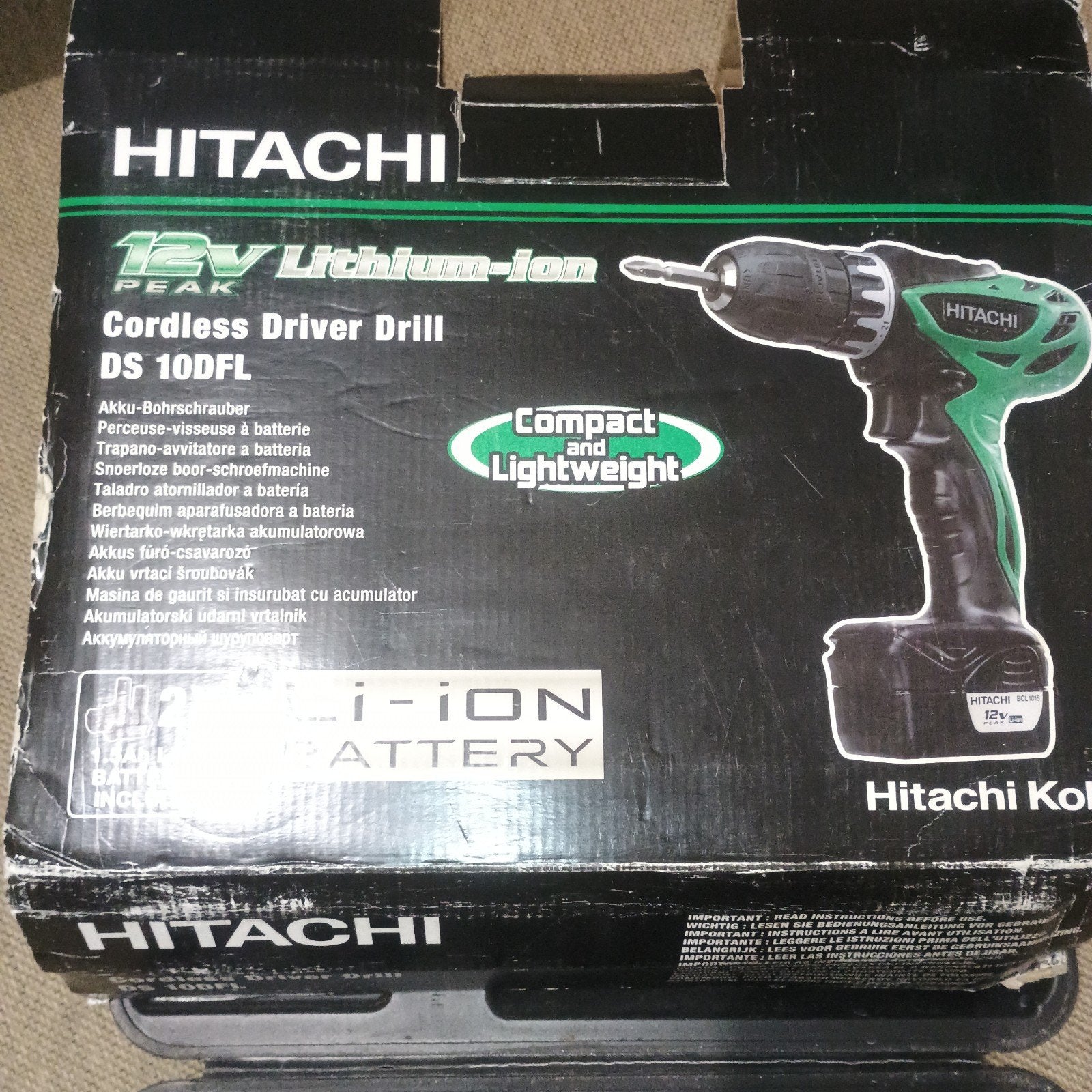 Foto 3 van Hitachi DS 10DFL 12V Accuboormachine met accessoires