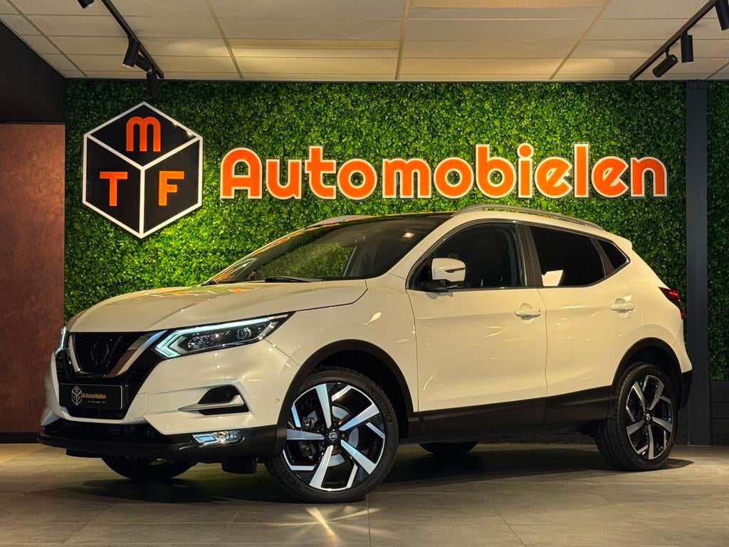 Nissan Qashqai 1.2 TEKNA |PANO|AUTOMAAT|OrgNL|RAMVOL|GARANTI, Gebruikt, 4 cilinders, Met garantie (alle), Wit