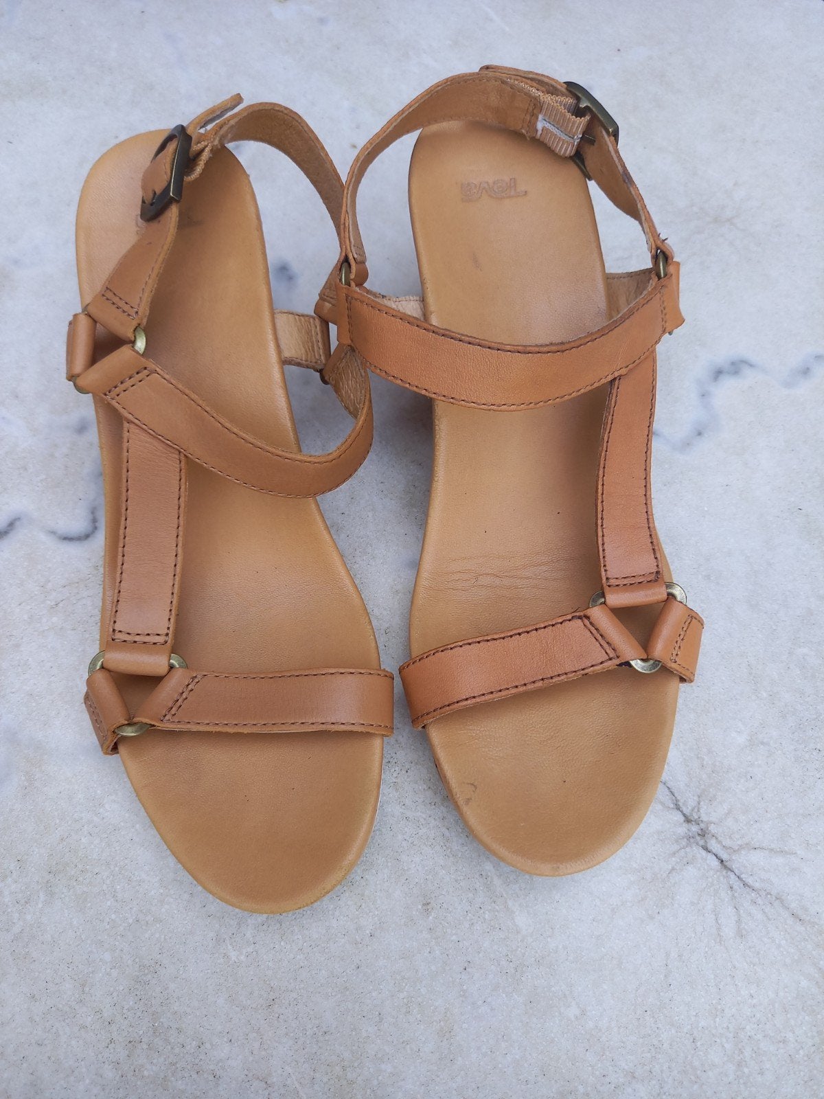 TEVA SLEEHAK SANDALEN MAAT 39 / 38., Beige, Teva, Gedragen, Sandalen of Muiltjes
