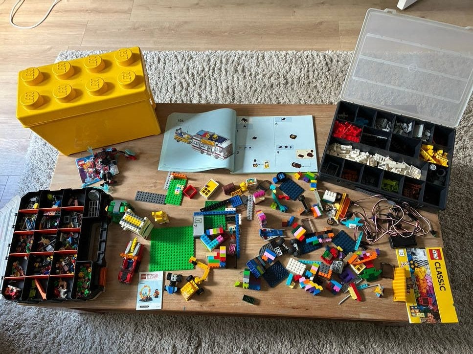 Grote partij LEGO met opbergboxen en handleidingen, Ophalen of Verzenden, Gebruikt