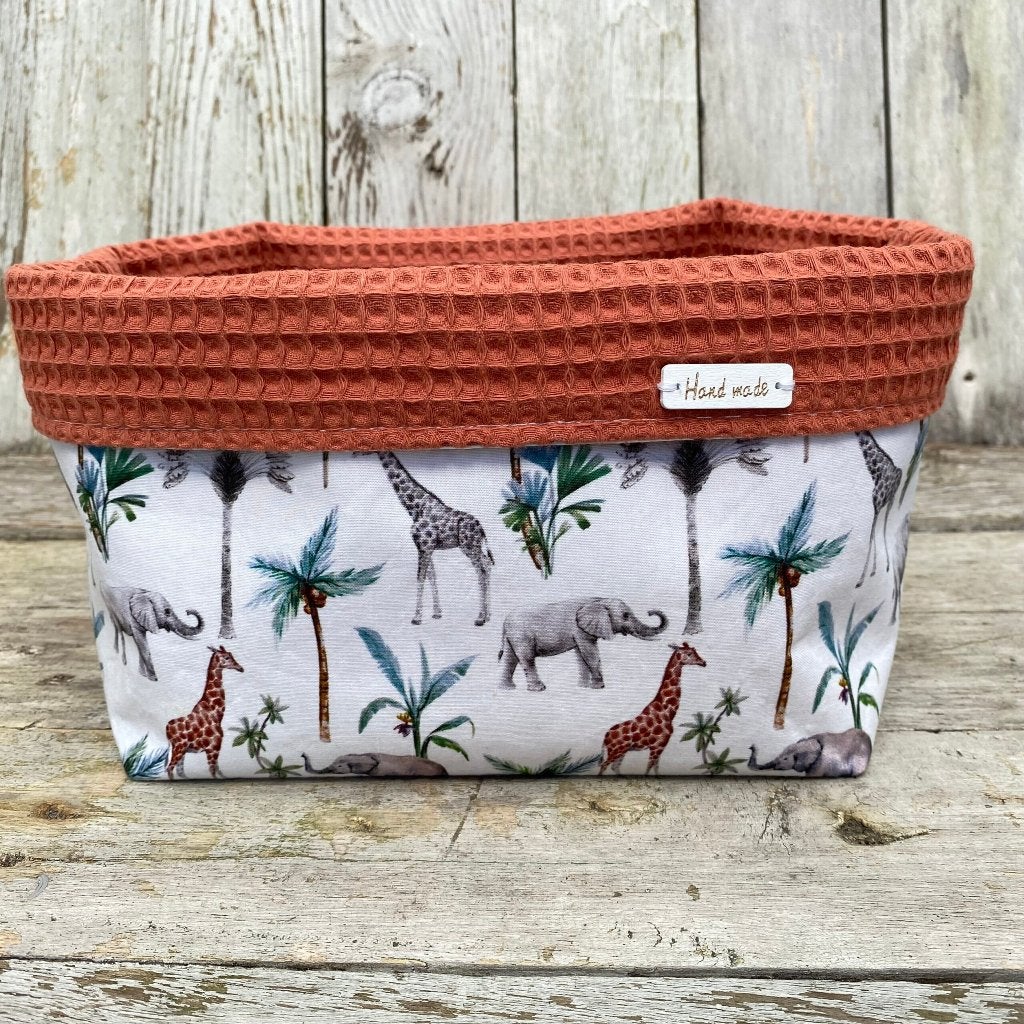 Commodemandje Jungle Dieren Terracotta Andersom, Kinderen en Baby's, Info@lovelystitches.nl, Dubelspul 4, Surhuisterveen, Ophalen of Verzenden