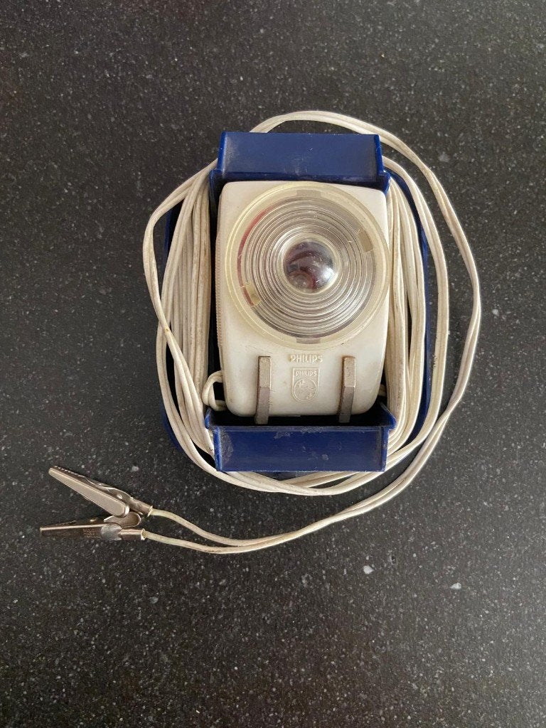 Oude pechlamp Philips, Ophalen of Verzenden, Gebruikt