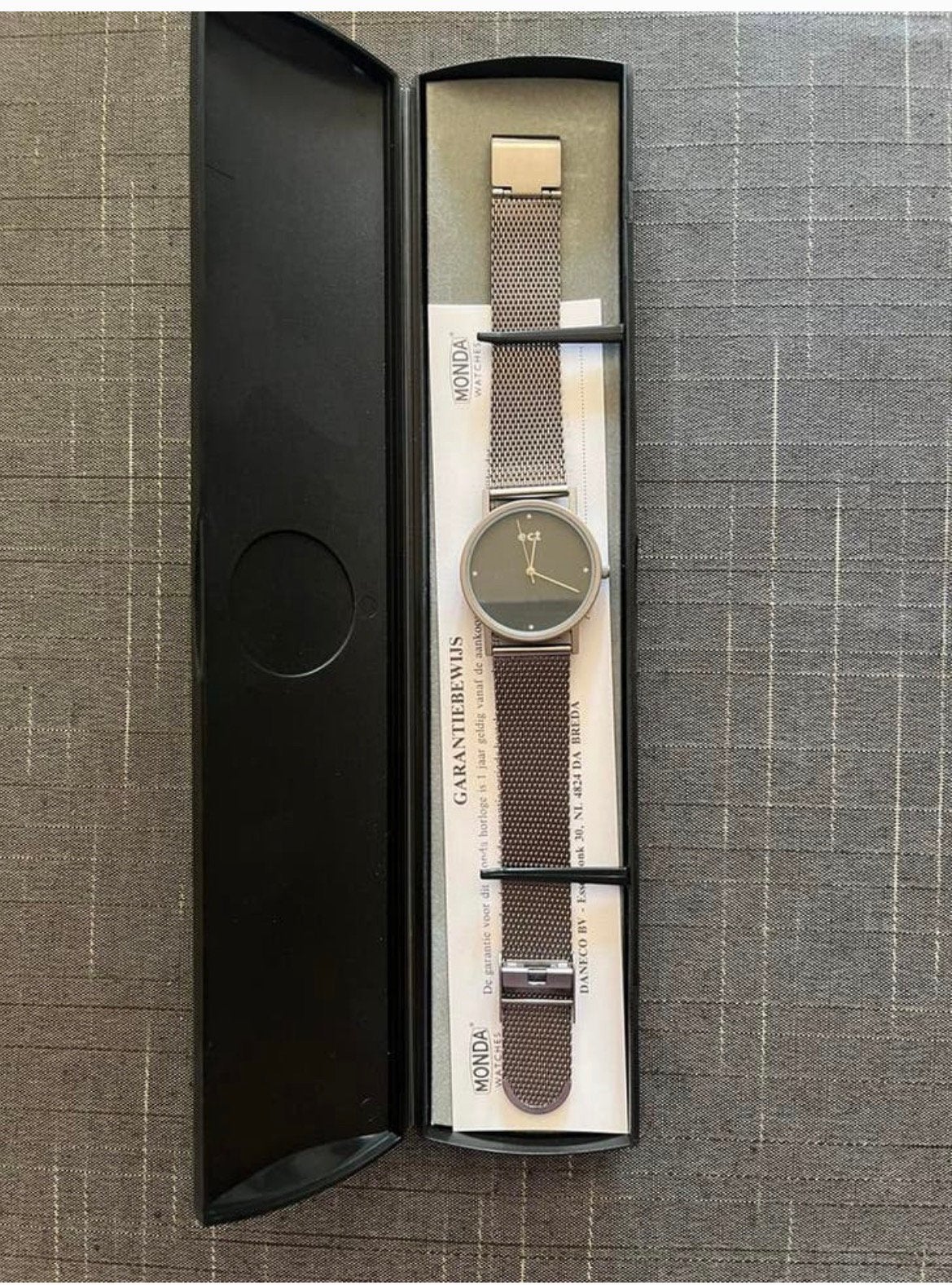 Monda watches horloge ECT (Europe container terminal) nieuw, Overige merken, Staal, Staal, Polshorloge