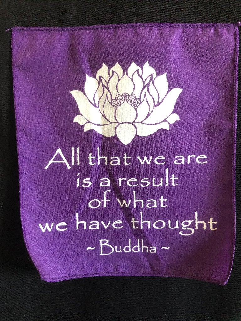 Banner doek spiritualiteit wanddoek Dalai lama Boeddha, Oosters, 28 cm, Textiel, Decoratieobject