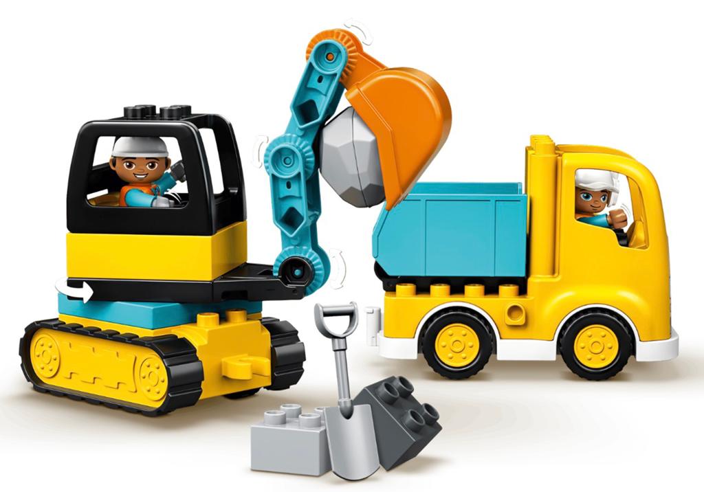 DUPLO 10931 Truck & Graafmachine met rupsbanden, Ophalen of Verzenden, Zo goed als nieuw, Duplo