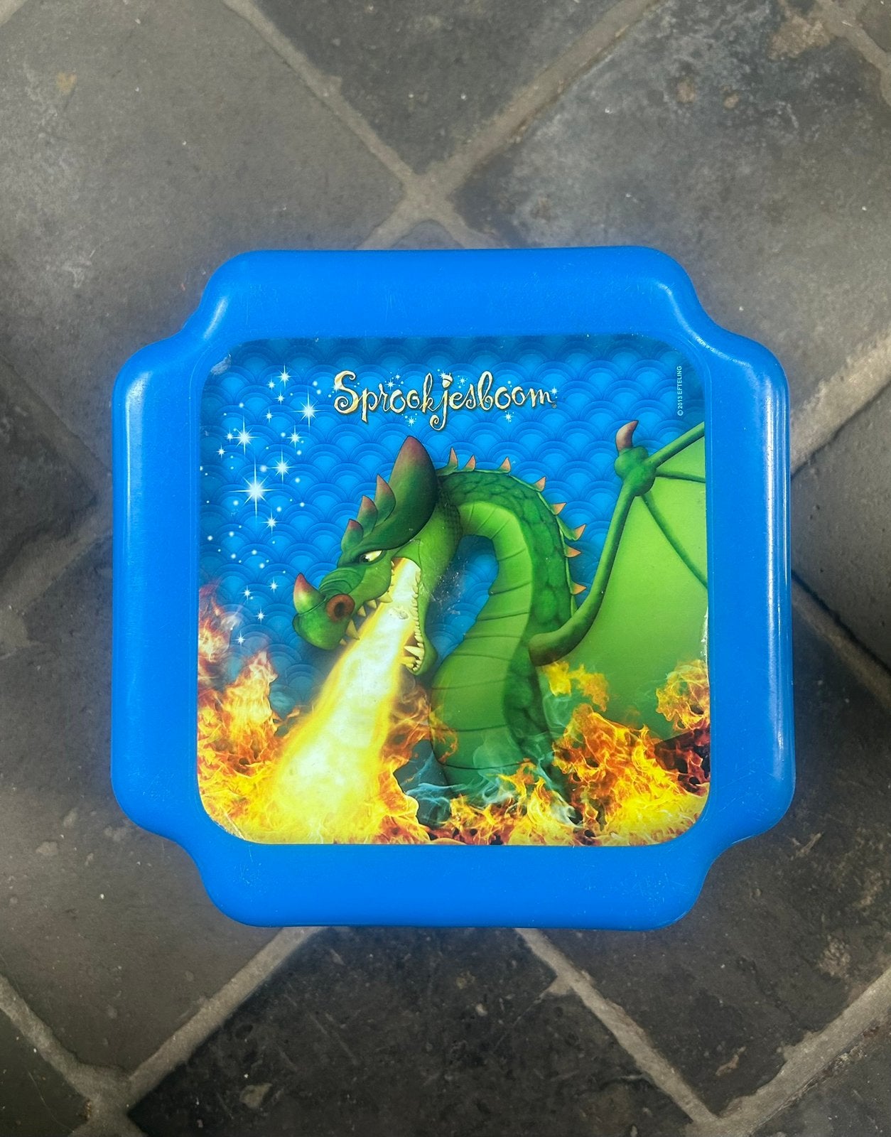Efteling krukje/opstapje draak plastic blauw gebruikt, Verzenden, Gebruikt, Gebruiksvoorwerp