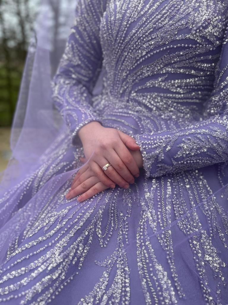 Henna jurk, Kleding | Dames, Jurken, Paars, Maat 42/44 (L), Ophalen of Verzenden, Zo goed als nieuw