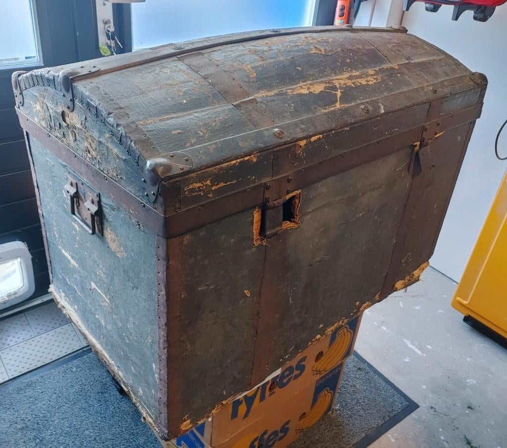 Prachtige grote hutkoffer, Ophalen, Minder dan 50 cm