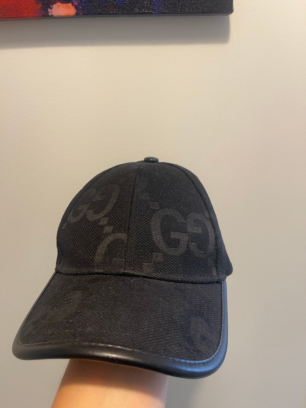 Gucci GG Monogram Baseballpet Zwart, Ophalen, Gedragen, One size fits all, Pet