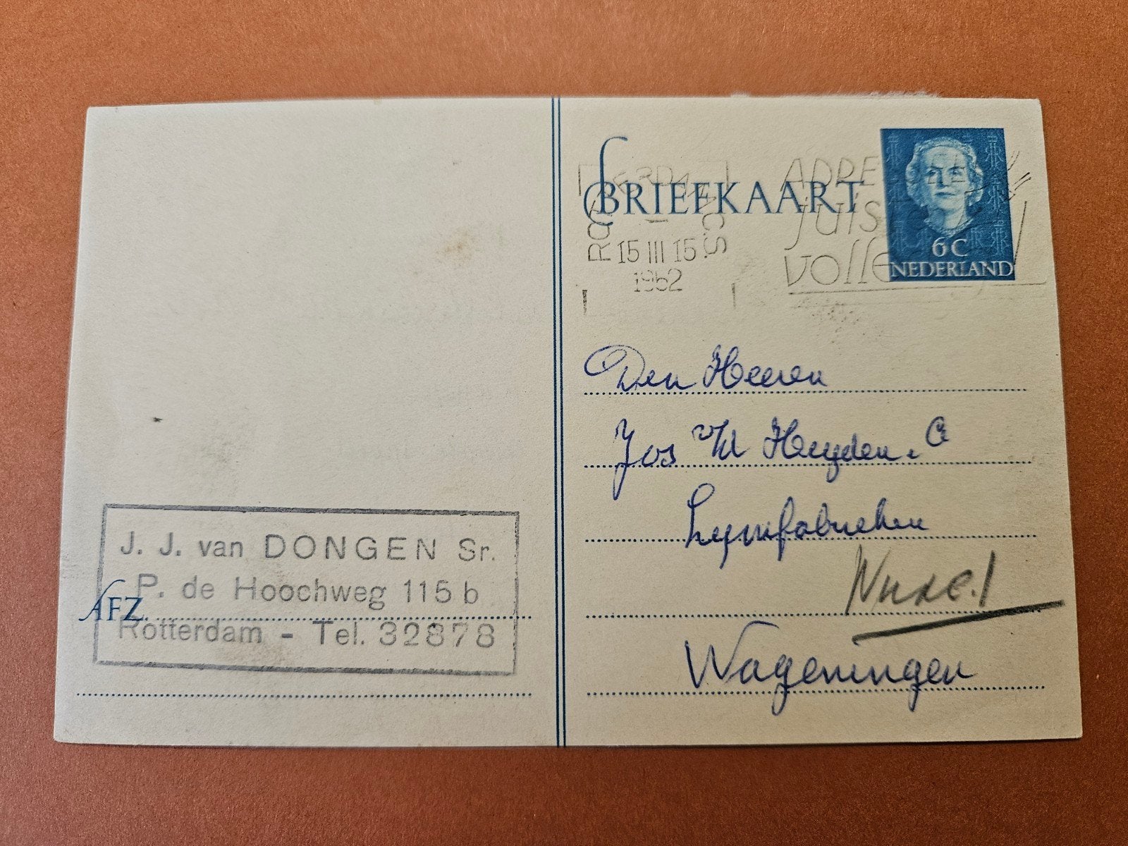 88) briefkaart 1952, Postzegels en Munten, Ophalen of Verzenden, Briefkaart