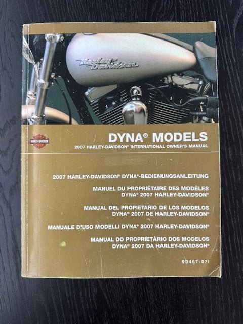 Handleiding Harley-Davidson Dyna (2007-2011) 99467-07I, Motoren, Ophalen of Verzenden, Harley-Davidson of Buell