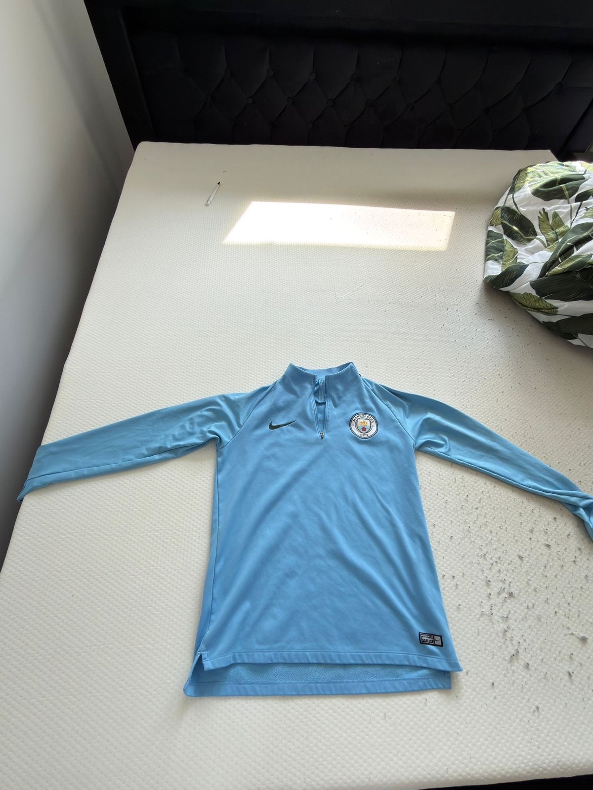 Manchester City Nike Trainingsshirt Maat M, Ophalen of Verzenden, Gedragen, Maat 48/50 (M), Blauw