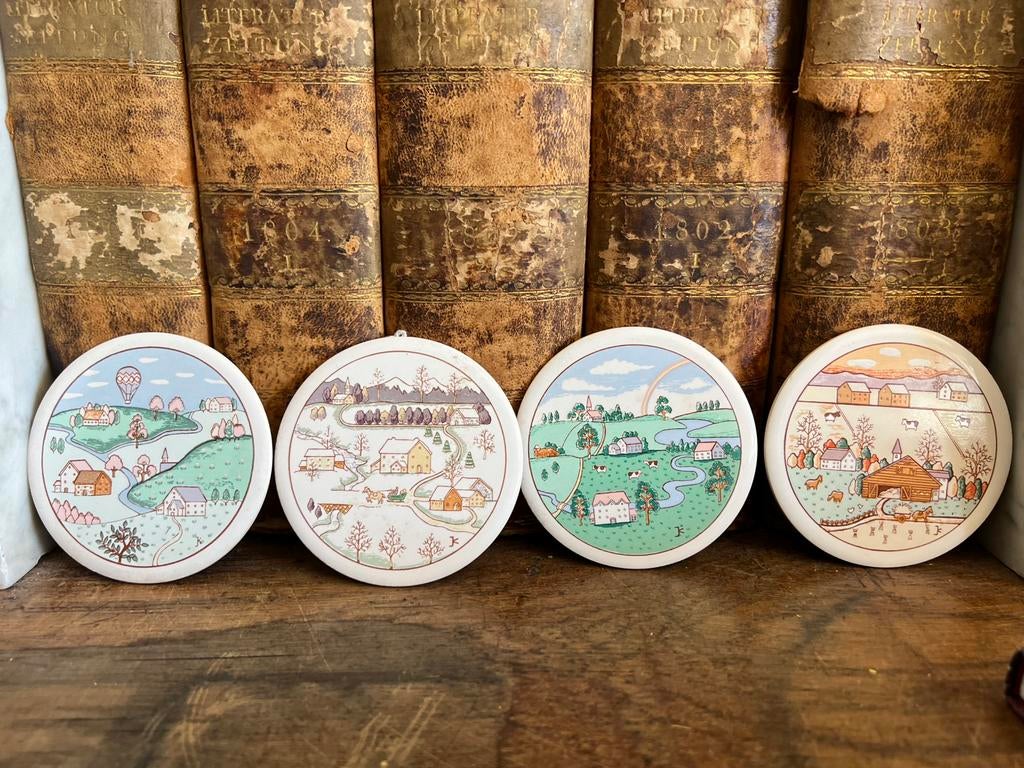 4x VINTAGE TEGELTJES H& R JOHNSON, Ophalen of Verzenden