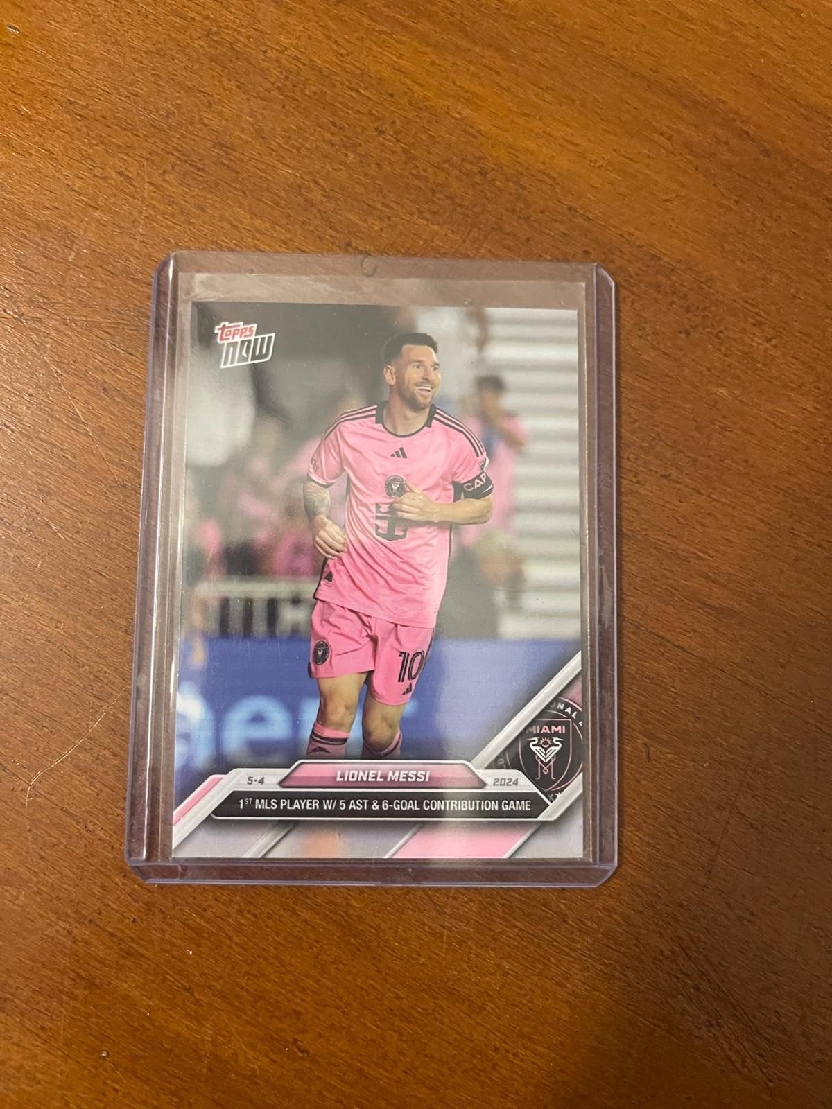Lionel Messi Topps Now Spelerskaart Inter Miami CF 2024, Ophalen of Verzenden, Zo goed als nieuw, Buitenlandse clubs, Spelerskaart