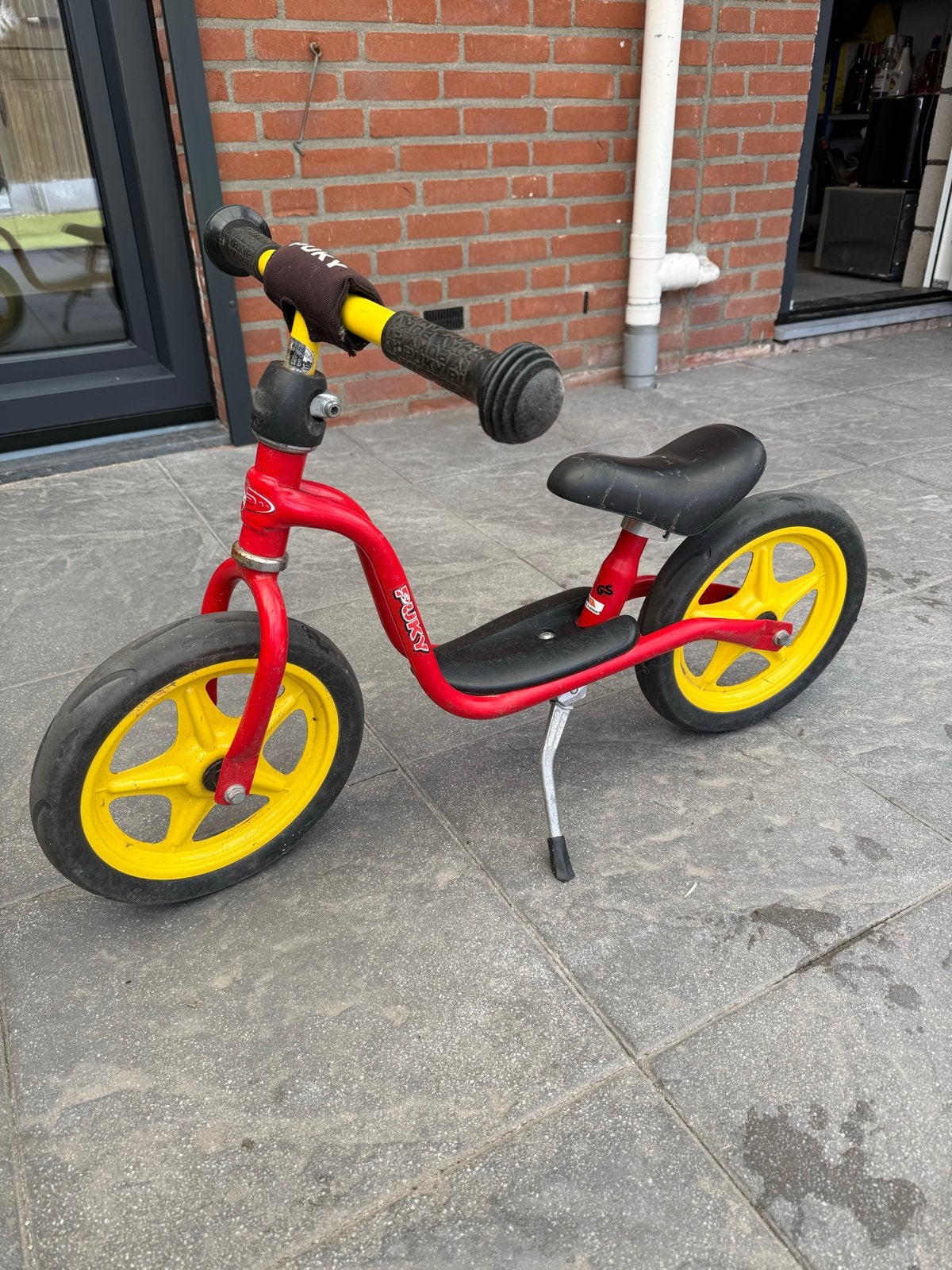 Puky loopfiets rood/geel - perfect voor de kleintjes!, Fietsen en Brommers, Ophalen of Verzenden, Gebruikt, Minder dan 16 inch