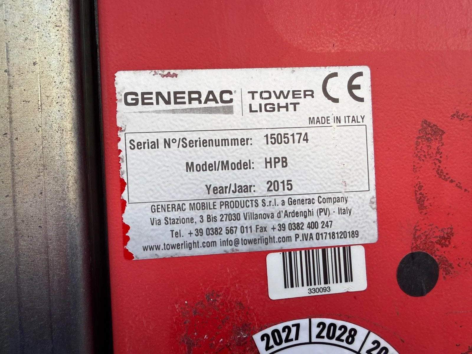 Tower Light hpb (bj 2015), Gebruikt, Overige typen