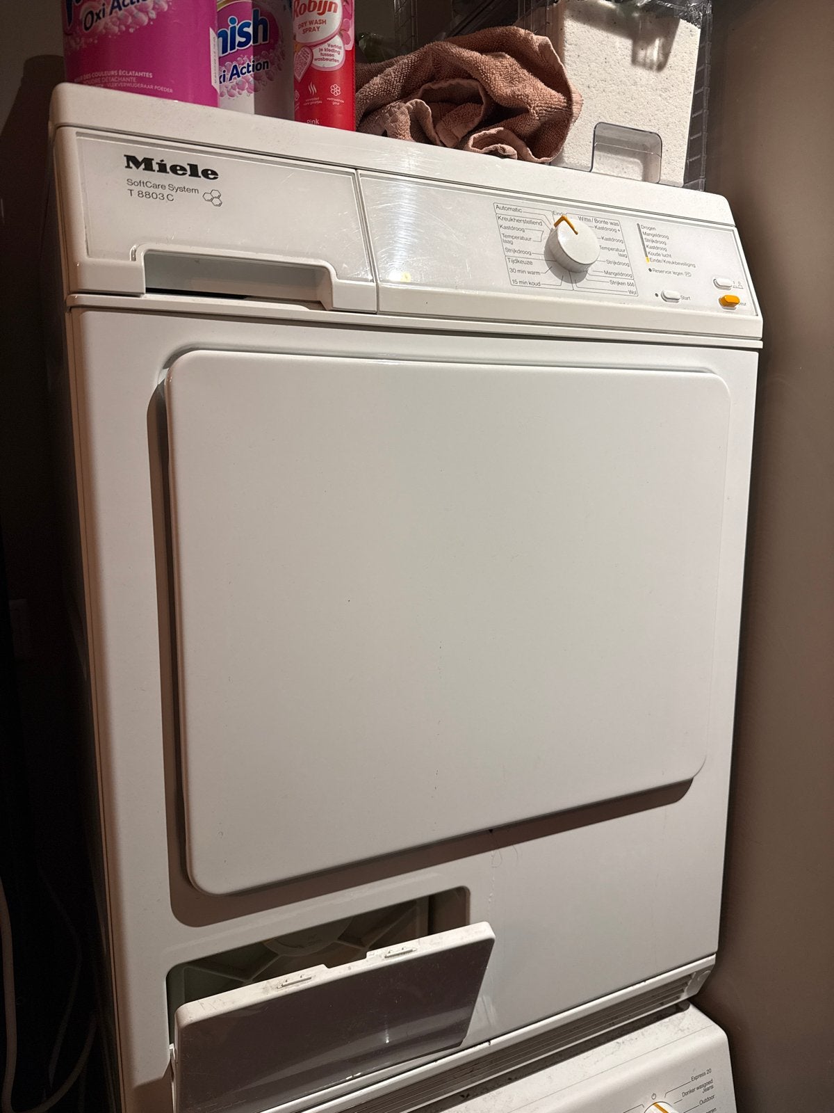 Miele SoftCare System T 8803 C Wasdroger, 6 tot 8 kg, Gebruikt, Ophalen of Verzenden, Voorlader