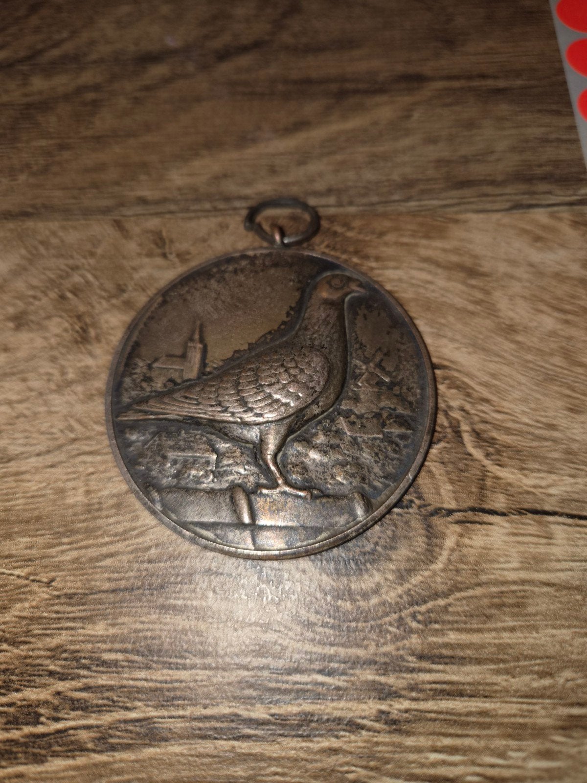 Oude Medaille met duif, Ophalen of Verzenden, Brons, Nederland