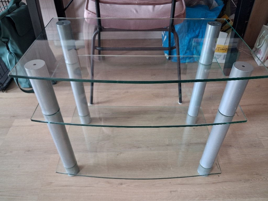 tv meubel glas, Ophalen, 50 tot 100 cm, Minder dan 100 cm, Modern