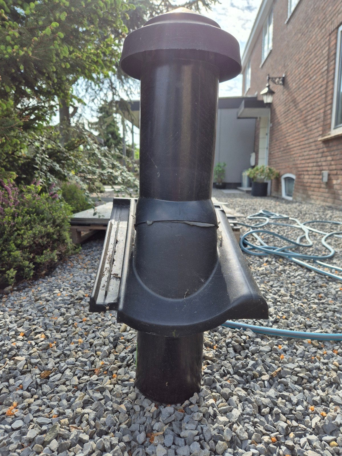 Dakdoorvoer / ontluchting voor dakpannen, zwart, Doe-het-zelf en Verbouw, Dakpannen en Dakbedekking, Kunststof, Gebruikt, Zwart