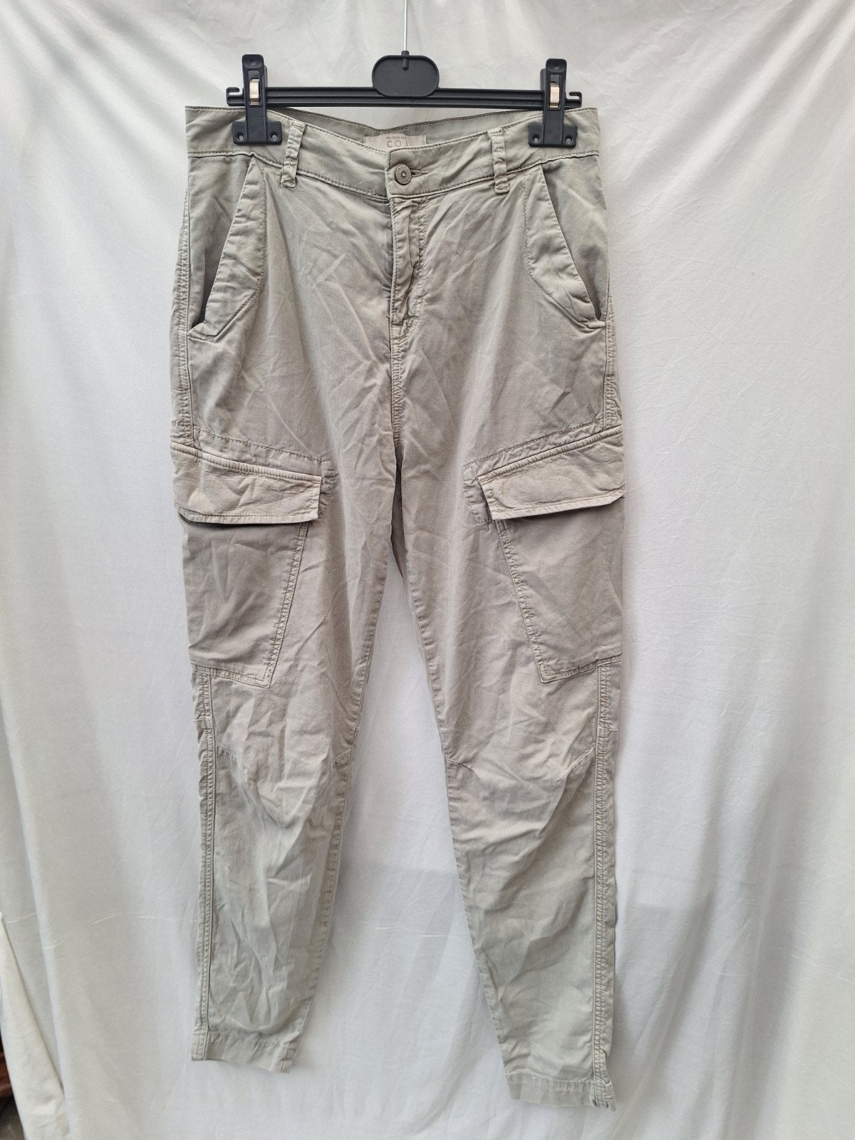 Leuke broek van c.o.j vintage denim redesigned maat 29/30, Ophalen of Verzenden, Gedragen, Maat 46 (S) of kleiner, Beige