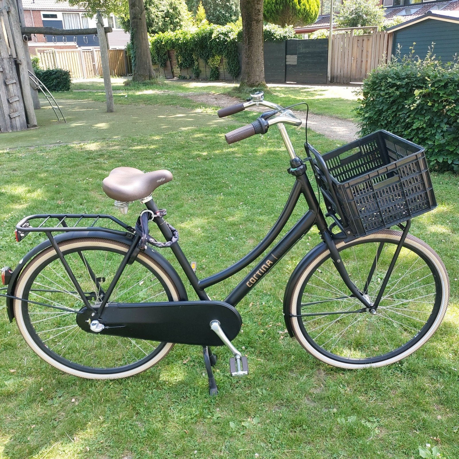ZWARTE CORTINA U4 DAMESFIETS 61CM,  28INCH,  3 VERSNELLINGEN, Fietsen en Brommers, Overige merken, Terugtraprem, Versnellingen
