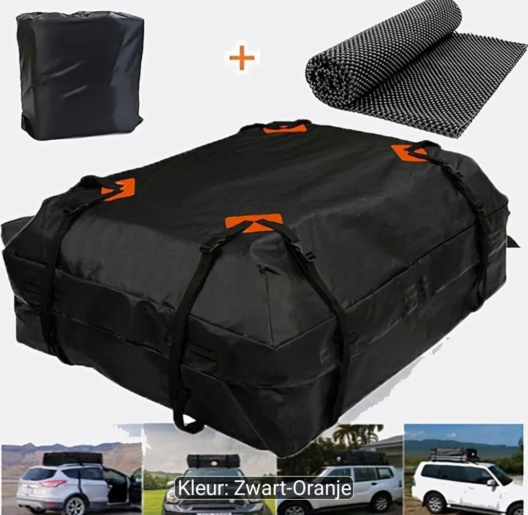 Dakkoffer Waterdichte Dakzak 425L Zwart-Oranje, Auto diversen, Dakkoffers, Ophalen of Verzenden, Nieuw