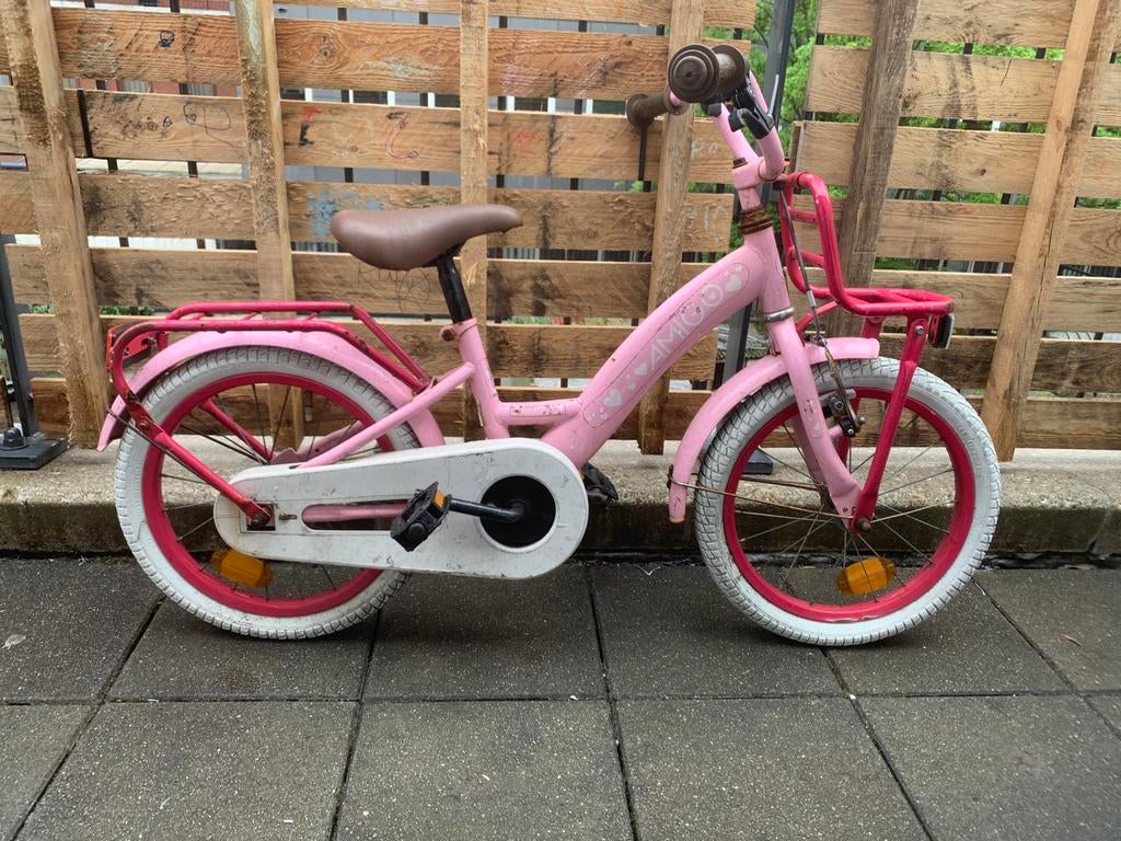 Meisje kinder fiets, Ophalen of Verzenden, Gebruikt, 16 inch