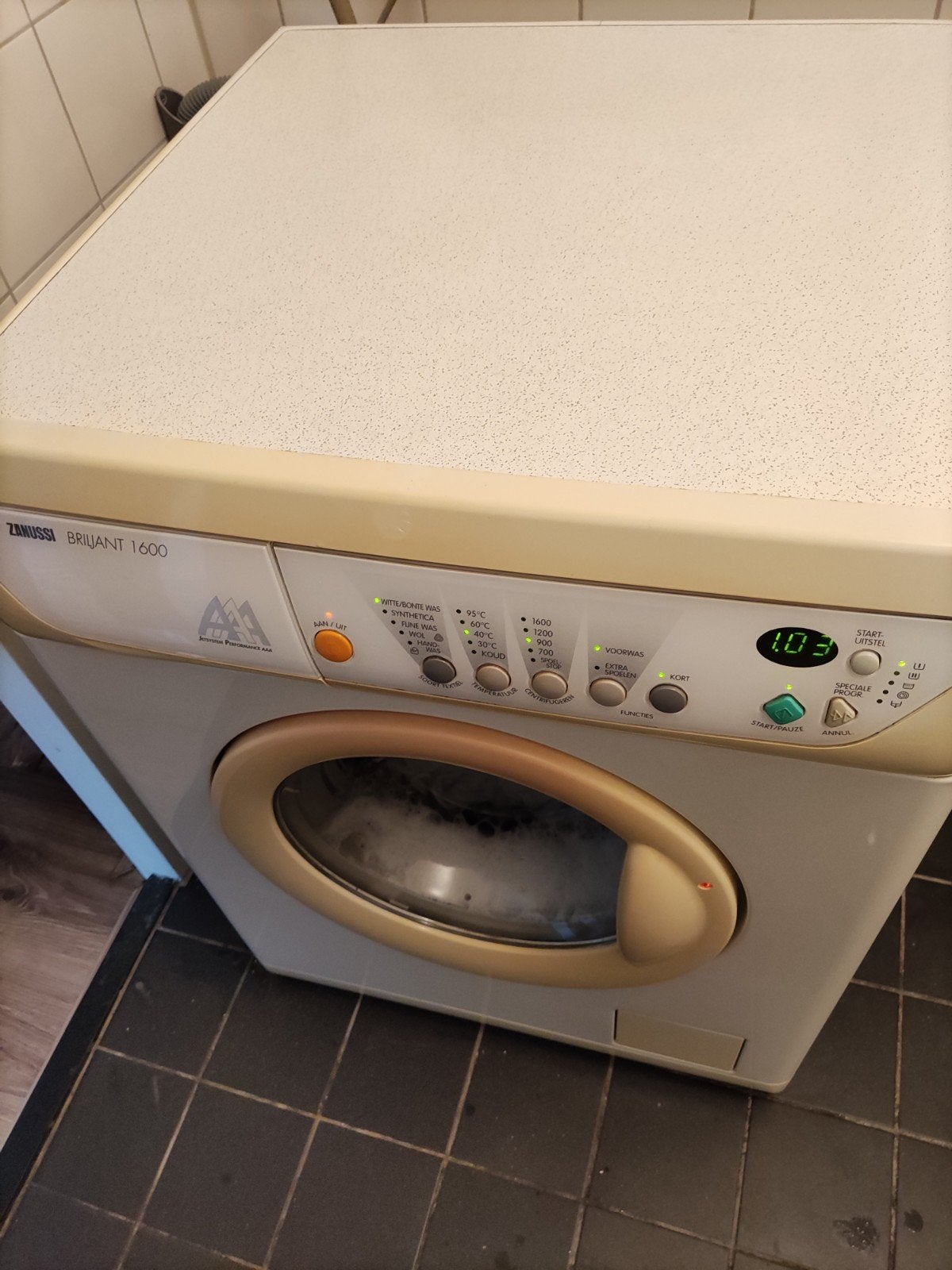 Zanussi Briljant 1600 Wasmachine - Zo goed als nieuw, 6 tot 8 kg, Voorlader, 85 tot 90 cm, Handwasprogramma